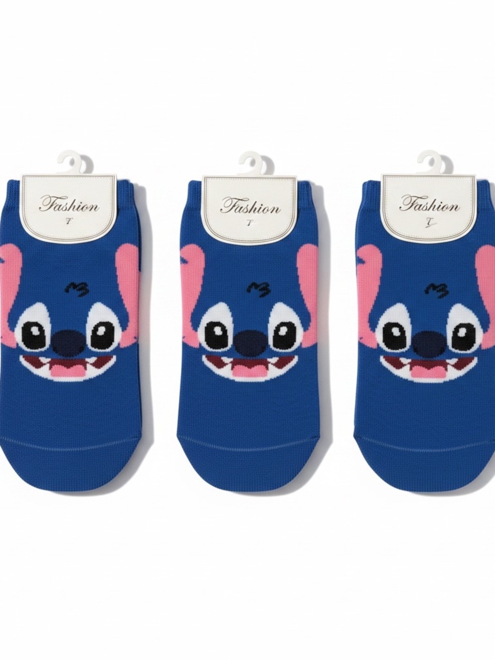 BUNDLE of 3 Unisex Kids Stitch Theme Socks Lilo & Stitch Disney Parks Size 2-5